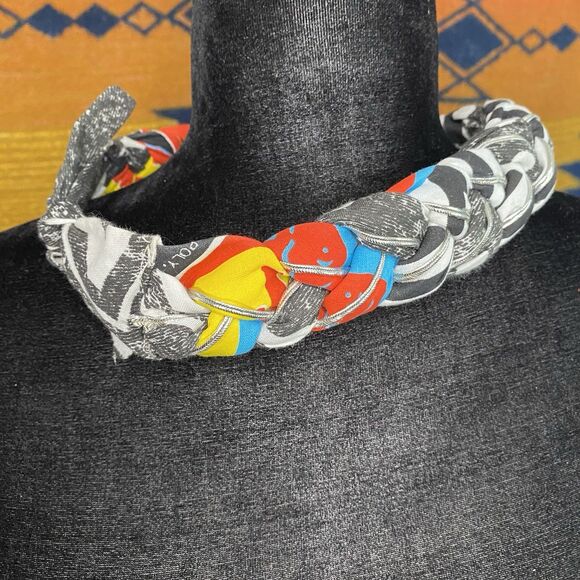 NWOT Bandana Necklace With Charm. Boho. Southwestern. OSFM. Adjustable. USA. - Picture 4 of 9